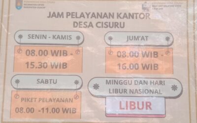 Optimalkan Pelayanan Publik, Pemerintah Desa Cisuru Umumkan Jadwal Operasional Terbaru