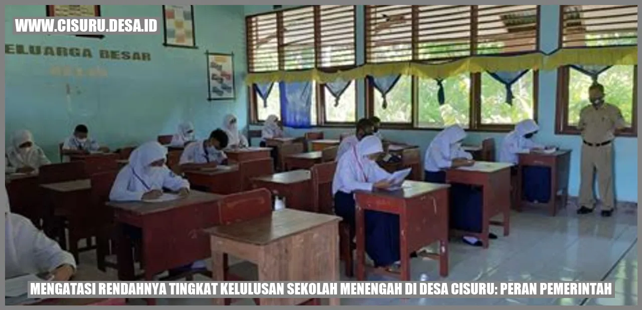 Mengatasi Rendahnya Tingkat Kelulusan Sekolah Menengah di Desa Cisuru: Peran Pemerintah