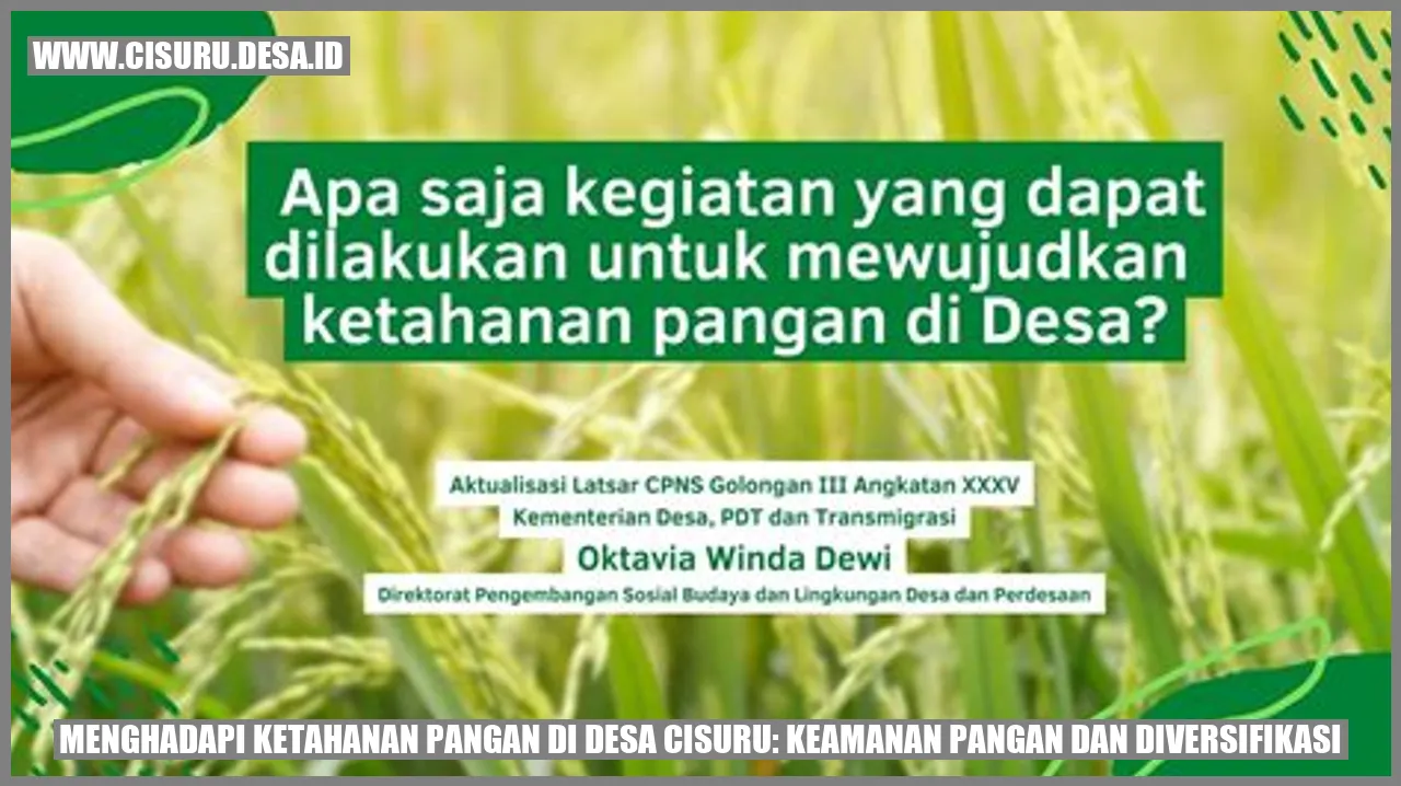 Menghadapi Ketahanan Pangan di Desa Cisuru: Keamanan Pangan dan Diversifikasi