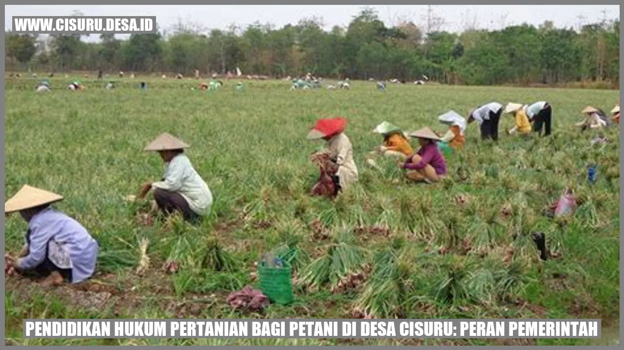 Pendidikan Hukum Pertanian bagi Petani di Desa Cisuru: Peran Pemerintah