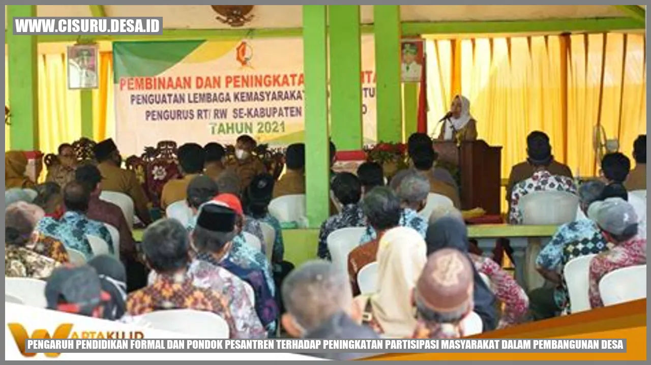 Gambar Pengaruh Pendidikan Formal dan Pondok Pesantren terhadap Peningkatan Partisipasi Masyarakat dalam Pembangunan Desa