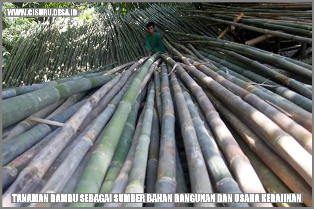 Tanaman Bambu sebagai Sumber Bahan Bangunan dan Usaha Kerajinan